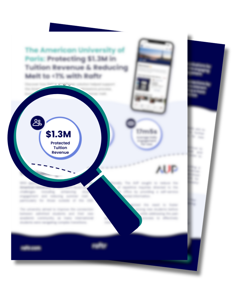 [Case Study] The American University of Paris: Adding $1.3M in Tuition Revenue & Reducing Melt to <1% with Raftr