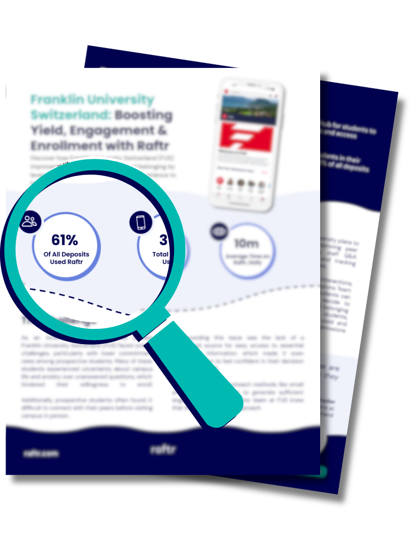 [Case Study] Franklin University Switzerland: Boosting Yield, Engagement & Enrollment with Raftr
